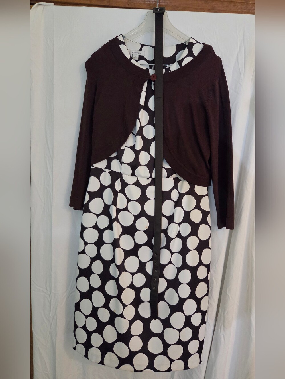 Polka Dot Sheath Dress with Matching Bolero
